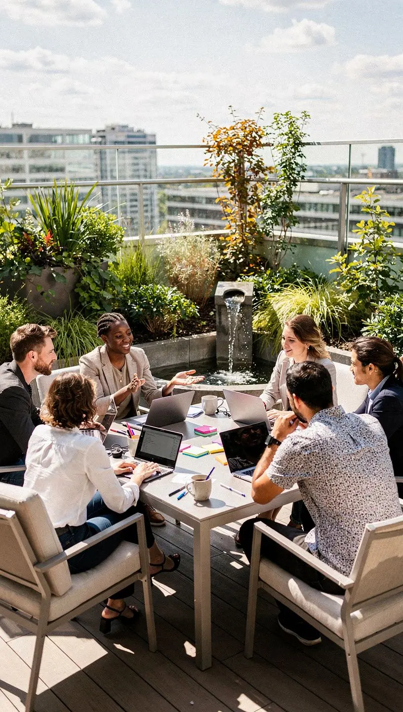Элементы акустического дизайна, уменьшающие шум в офисе.
